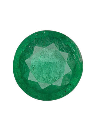 7.93 Carat Green Round Emerald Zambian GIA