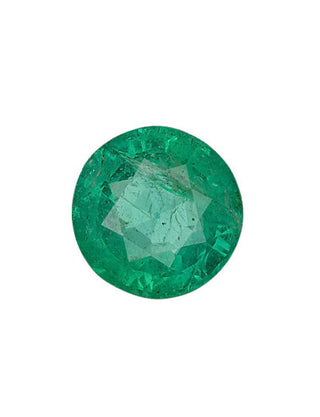 2.96 Carat Green Round Zambian Emerald GIA