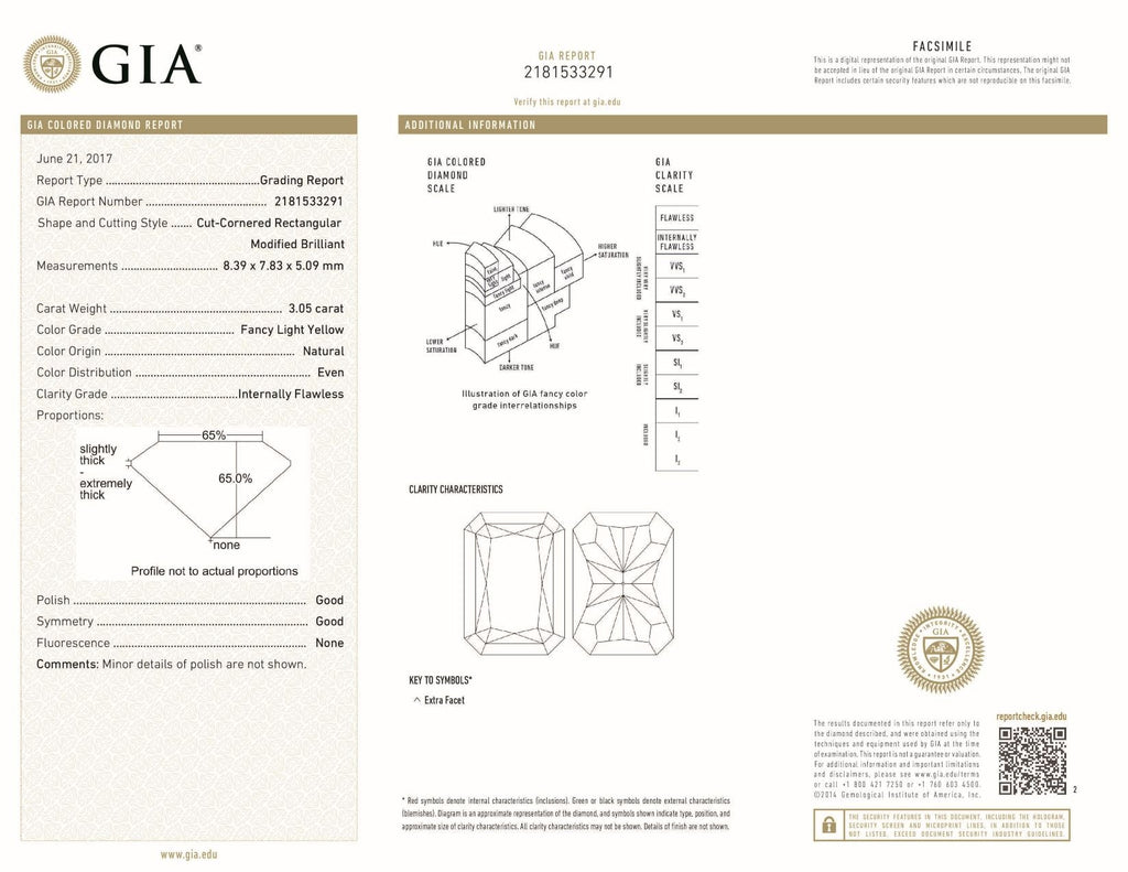 Natural Radiant Cut Fancy Yellow Diamond with Triangle Cut Diamond Halo Ring, in White Gold