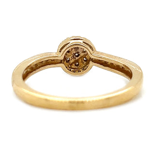 Natural Diamonds Illusion Promise Ring, in Yellow Gold