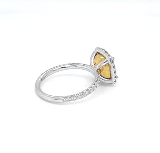 Natural Mined Round Diamond Halo Semi Mount White Gold Ring