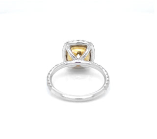 Natural Mined Round Diamond Halo Semi Mount White Gold Ring