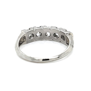 Natural Mined Old European Cut Diamond 5 Stone Ring White Gold