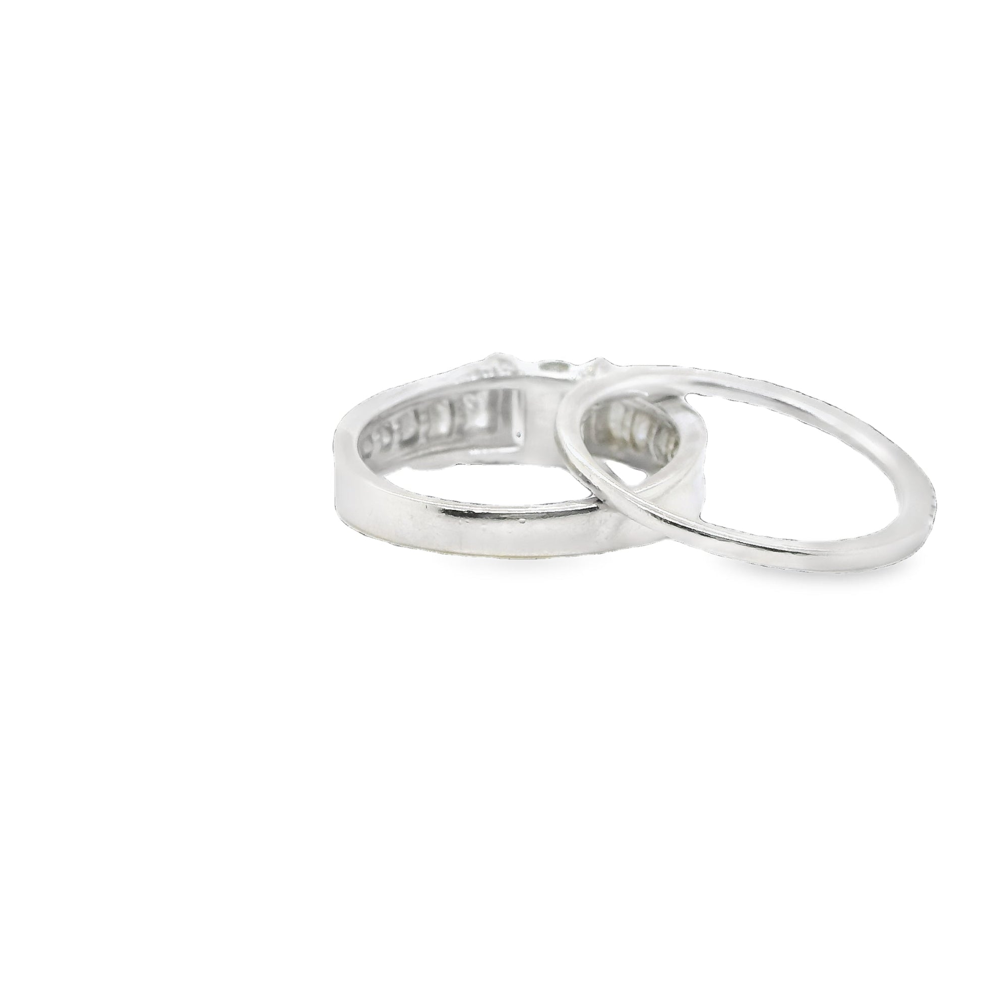 Natural Pear Shaped Diamond Natalie K. Bridal Ring, in White Gold