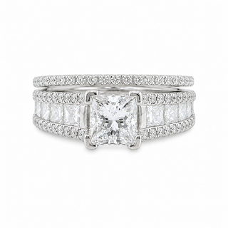 Natural Pear Shaped Diamond Natalie K. Bridal Ring 14KT White Gold