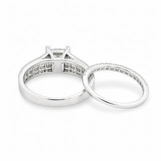 Natural Pear Shaped Diamond Natalie K. Bridal Ring 14KT White Gold