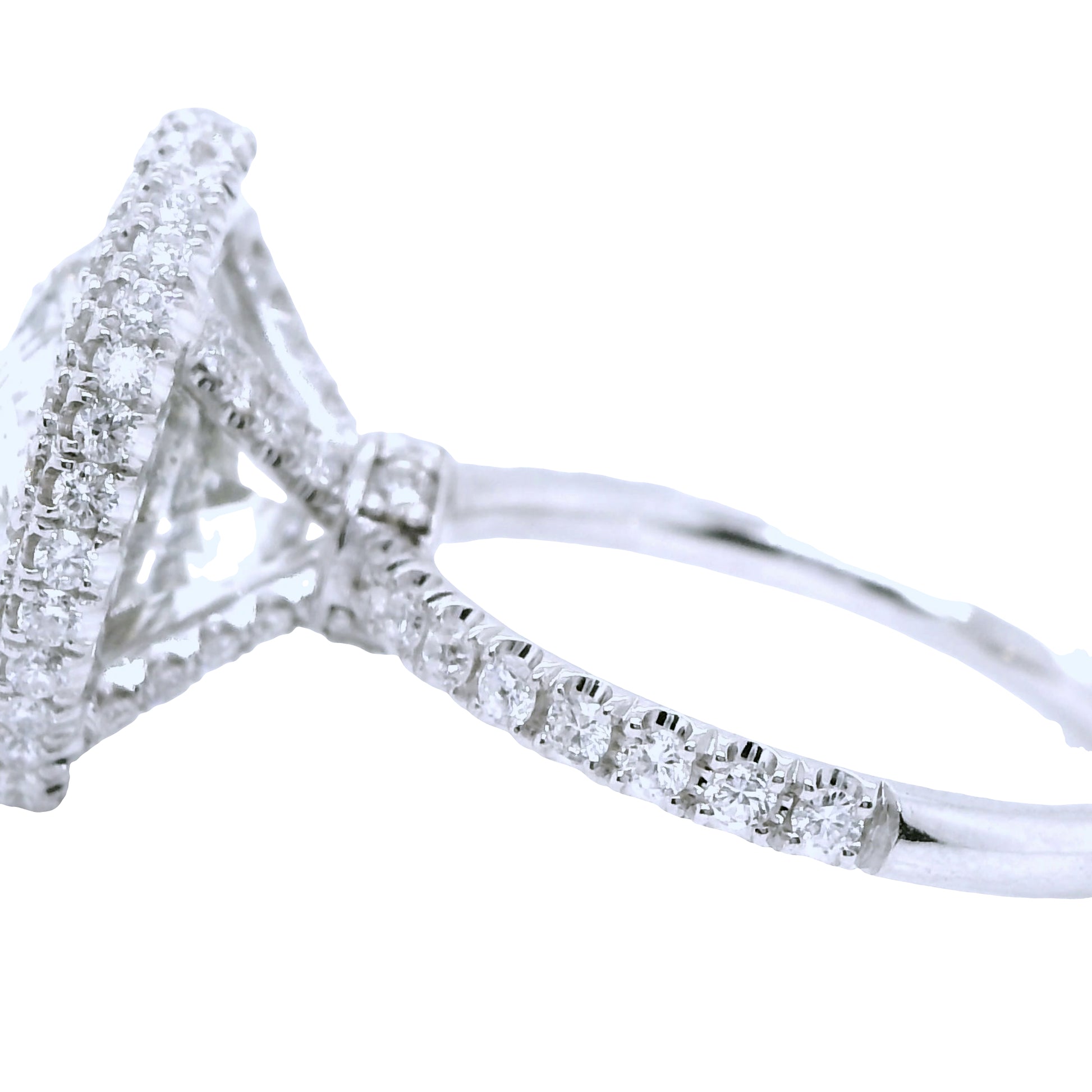 10.36 c.t.tw. Natural Diamond Halo Ring, in White Gold