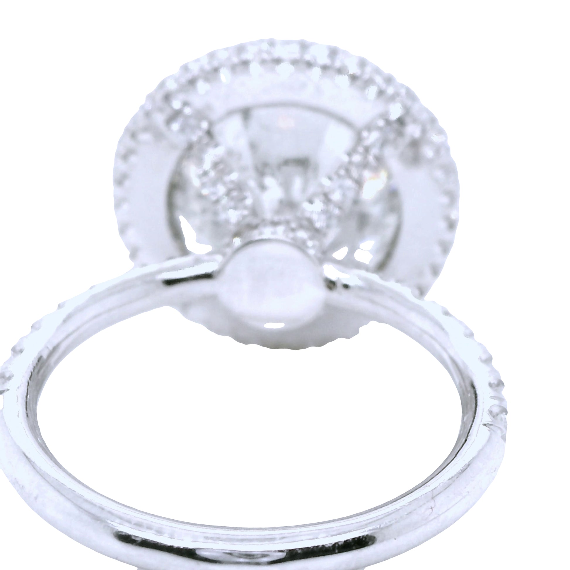 10.36 c.t.tw. Natural Diamond Halo Ring, in White Gold