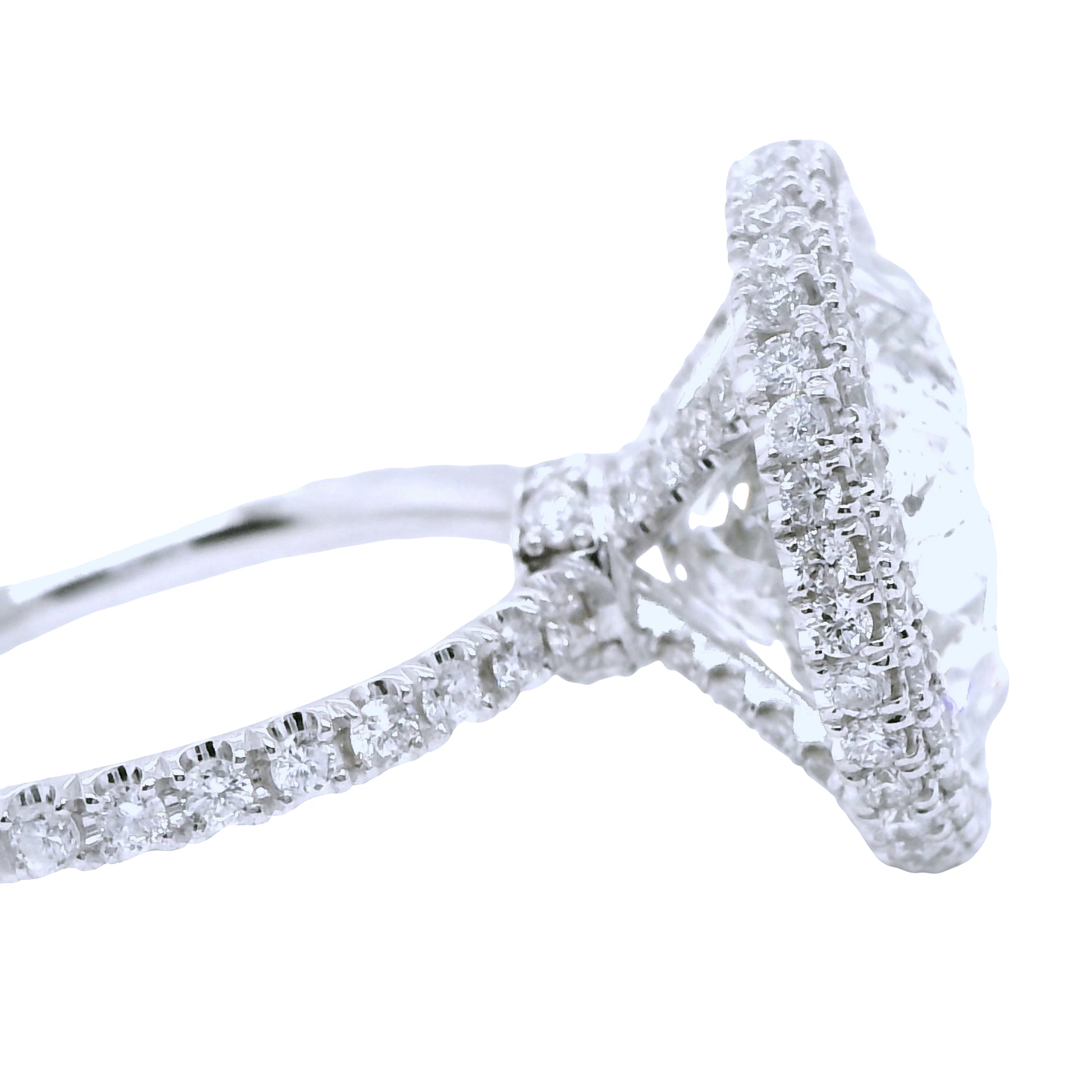 10.36 c.t.tw. Natural Diamond Halo Ring, in White Gold