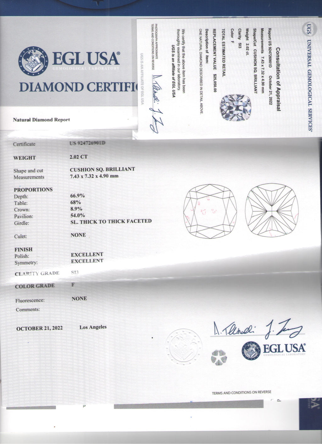Natural Cushion Cut Diamond and Rubies Bridal Cocktail Ring, in White Gold