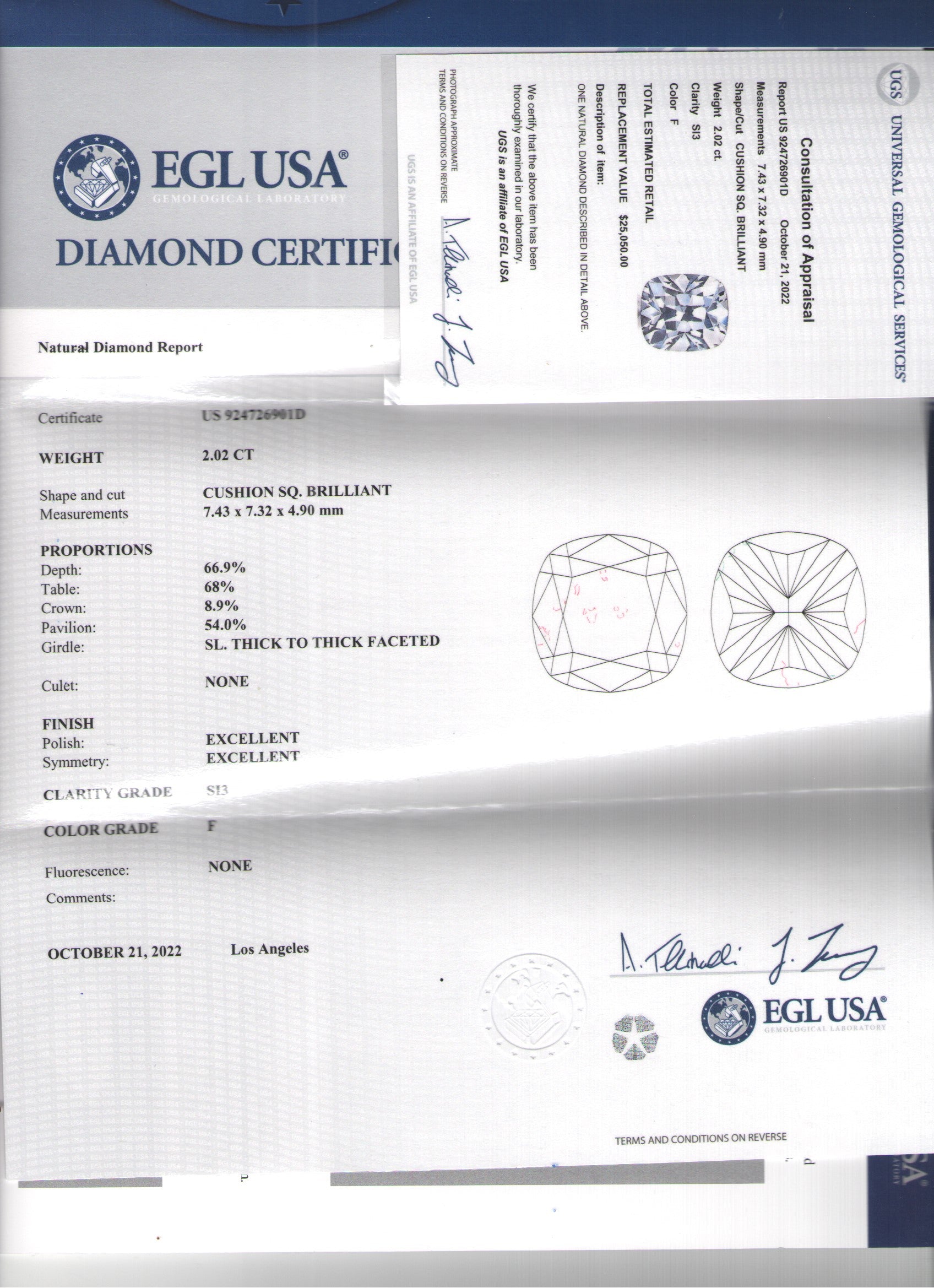 Natural Cushion Cut Diamond and Rubies Bridal Cocktail Ring, in White Gold