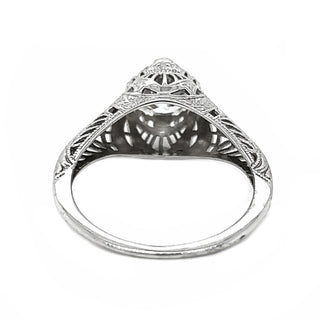 Natural Mined Old Euro Diamond Solitaire Ring EGL Certified White Gold