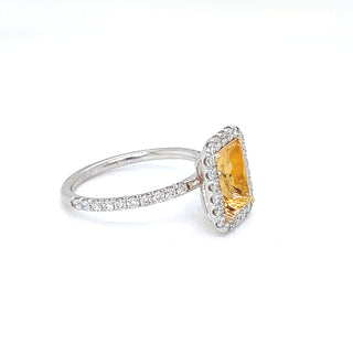 Natural Mined Round Diamond Halo White Gold Ring