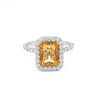 Natural Mined Round Diamond Halo White Gold Ring