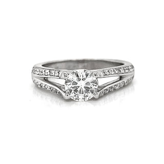 Natural Diamond Bridal Ring, in White Gold- Pre-owned