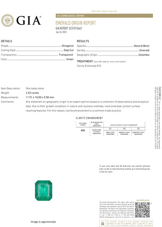 Natural Mined Colombian Green Emerald andTrapezoid Cut Diamond 3 Stone Ring White Gold