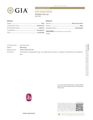 4.00 Carat Oval Shaped Red Ruby (GIA) 1429911459