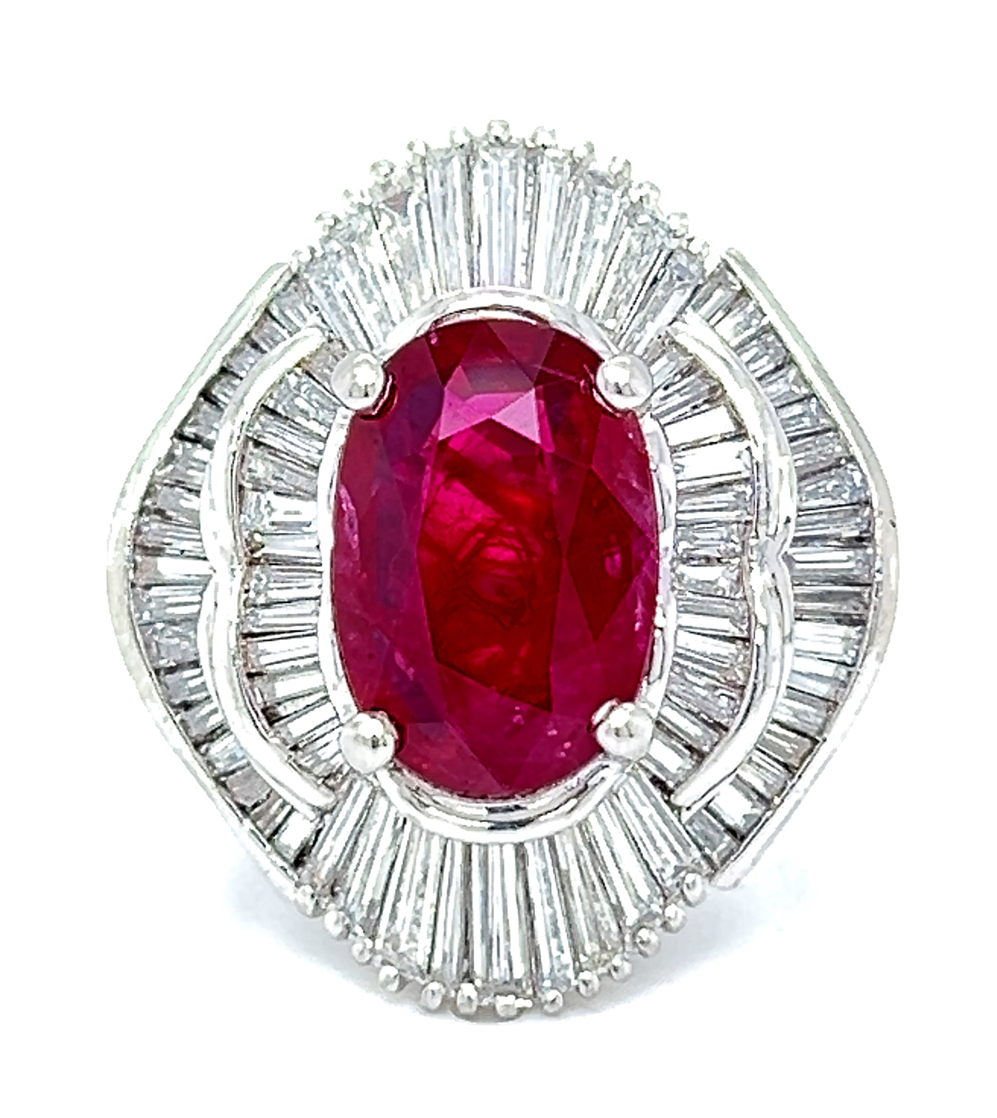 3.69 Carat Oval Cut Ruby GIA 6237378688