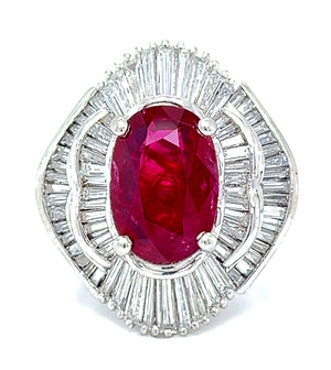 3.69 Carat Oval Cut Ruby GIA 6237378688