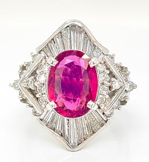 3.00 Carat Oval Cut Ruby GIA 5231378682