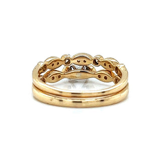 Natural Mined Round Diamond Semi-Mount Bridal Ring Yellow Gold