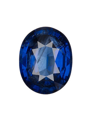 3.86 Carat Blue Sri Lanka Sapphire Oval Cut GIA