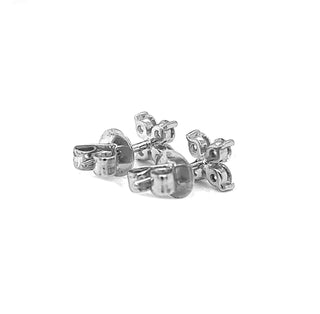 Natural Diamond Cluster Stud Earrings, White Gold
