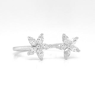 Natural Diamonds Bypass Promise Ring, in White Gold