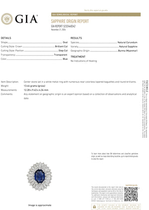 4.57 Carat Oval Cut No Heat Burma Sapphire GIA 5232448342