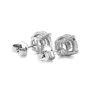 3.05 ct.tw. Natural Round Cut Diamond Stud Earrings, in White Gold