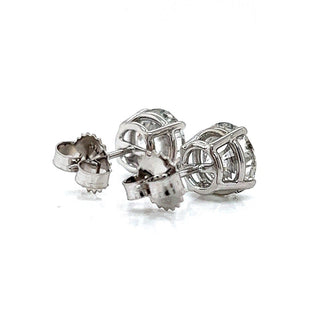 Natural Mined Round Diamond Earring Studs White Gold
