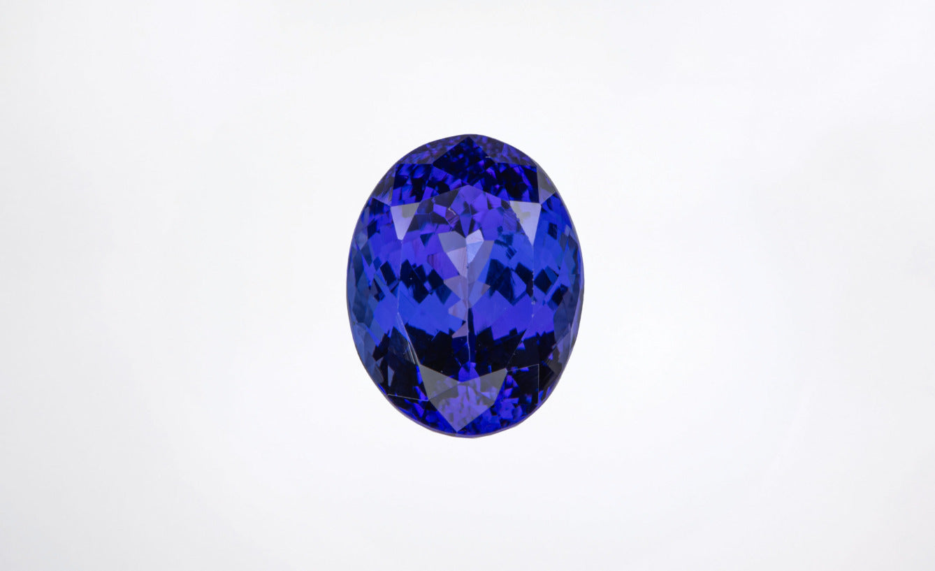 7.06 Carat Blue Tanzanite Oval GIA