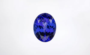 7.06 Carat Blue Tanzanite Oval GIA