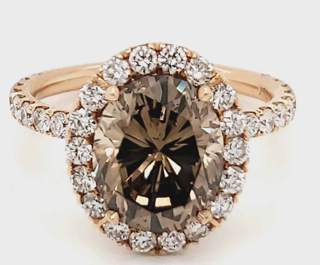 3.51 ct Diamond Oval Cut DYBr SI2 (GIA) 17434849