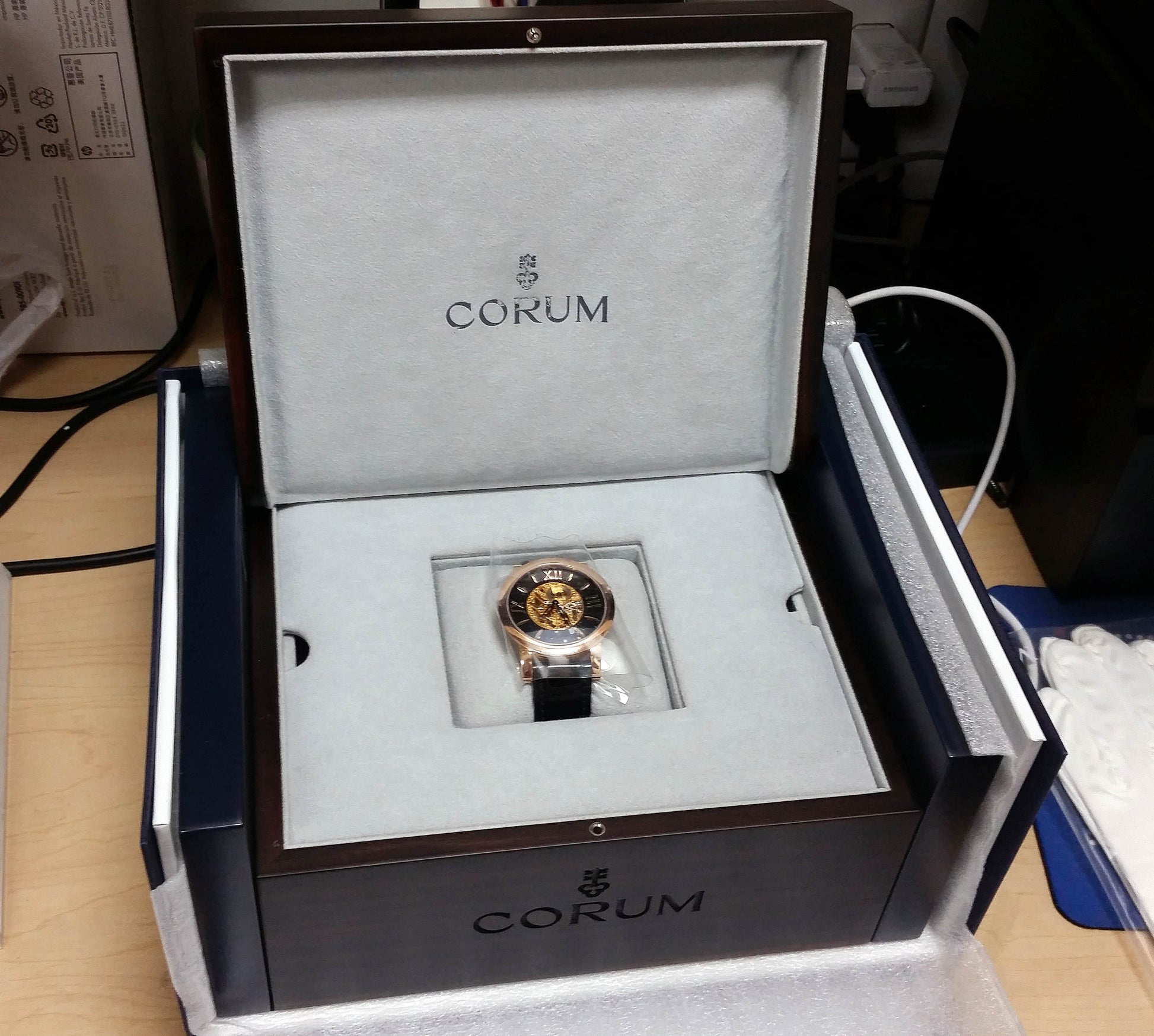 Corum Skeleton Museum 18K Rose Gold Limited Edition Watch – New