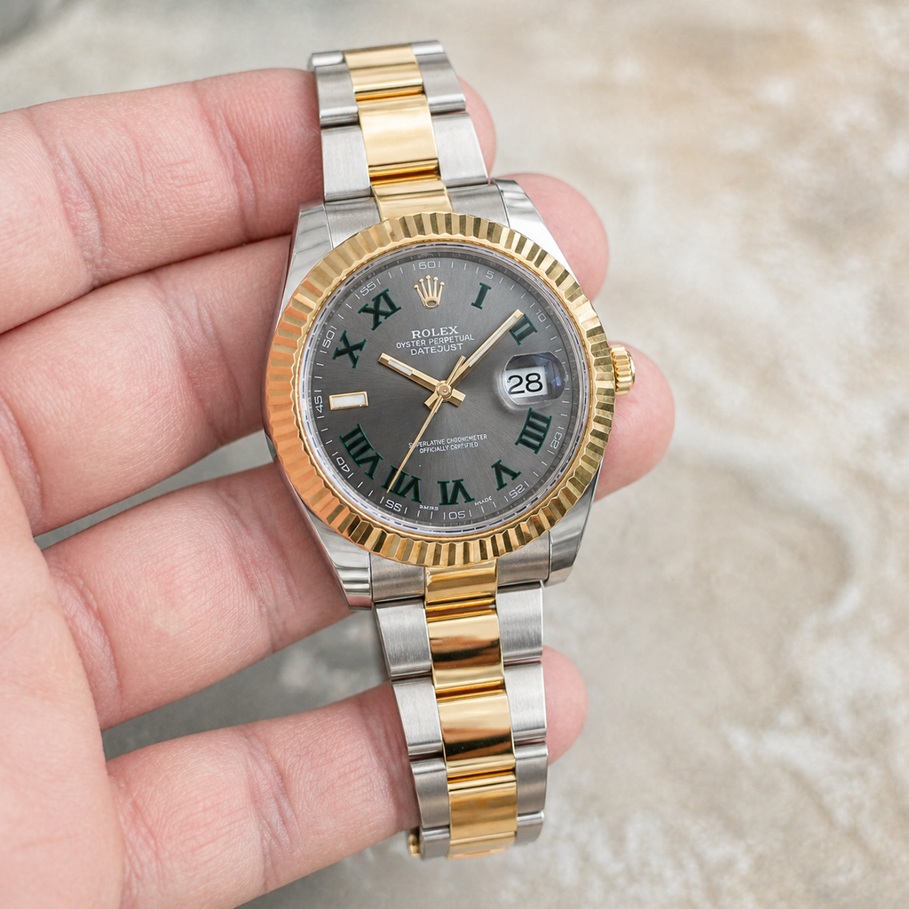Rolex Datejust Wimbeldon 41MM Two-Tone Stainless Steel