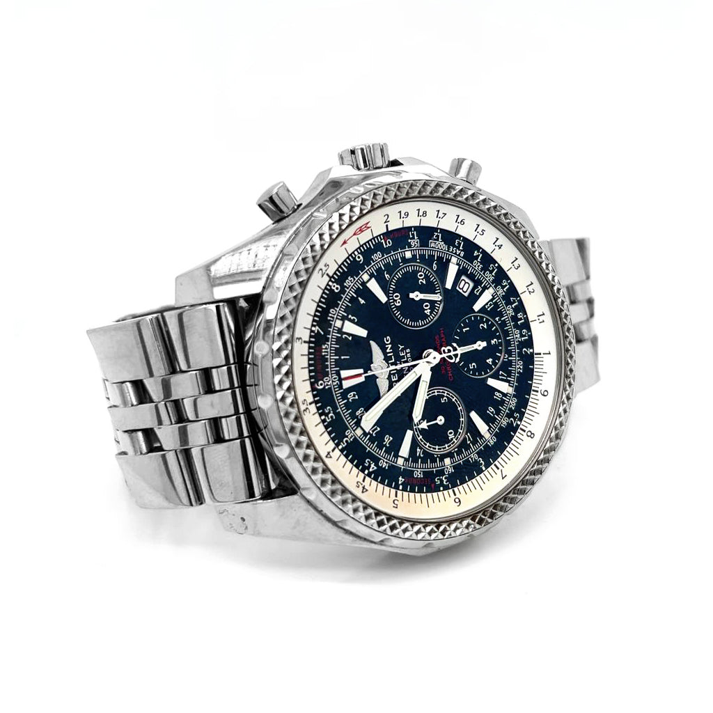 Breitling Bentley Black 48mm Stainless Steel Watch – Pre-owned