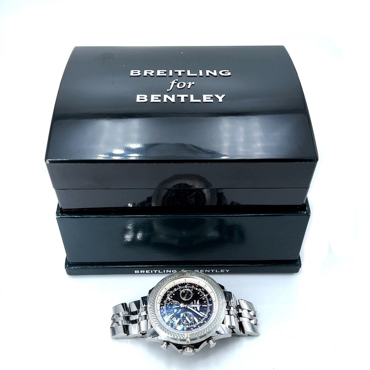 Breitling Bentley Black 48mm Stainless Steel Watch – Pre-owned