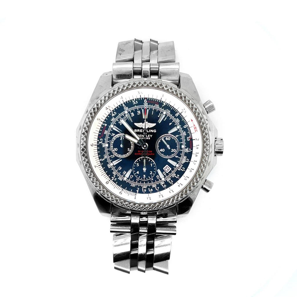Breitling Bentley Black 48mm Stainless Steel Watch – Pre-owned