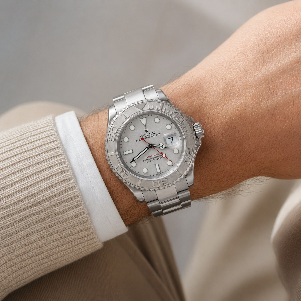 Rolex Yacht-Master 40mm Stainless Steel & Platinum Watch