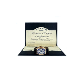 Franck Muller 6850 QPE Perpetual Calendar Automatic Blue Dial Rose Gold