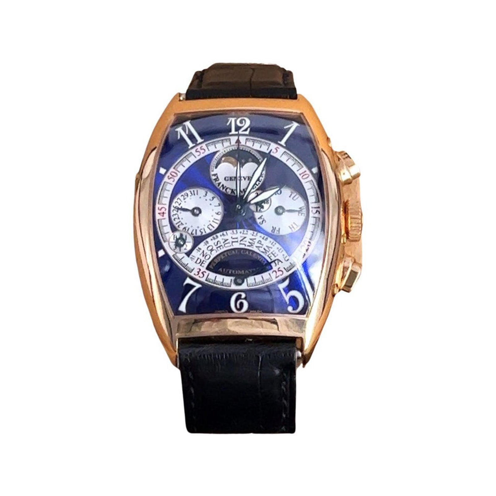 Frank Muller 6850 QPE 46x34 18K Rose Gold Perpetual Calendar Watch – Pre-owned