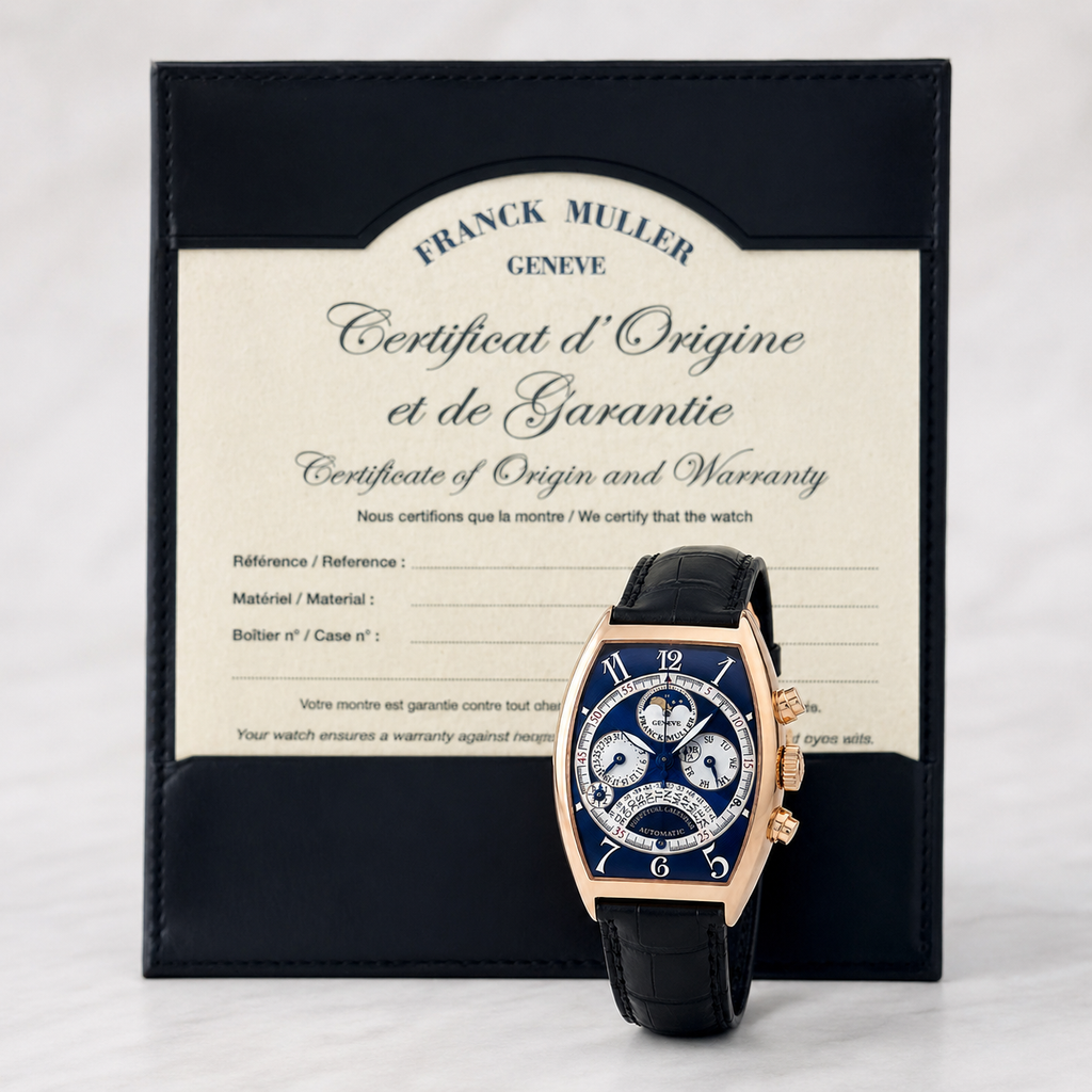 Franck Muller 6850 QPE 46x34 18K Rose Gold Perpetual Calendar Watch