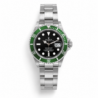 Rolex 50th Anniversary Green Submariner, D Serial, Complete Set