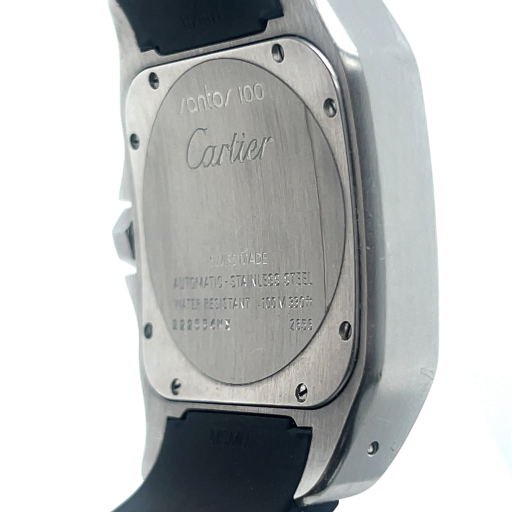 Cartier Santos 100 XL Stainless Steel Rubber-Clad Watch