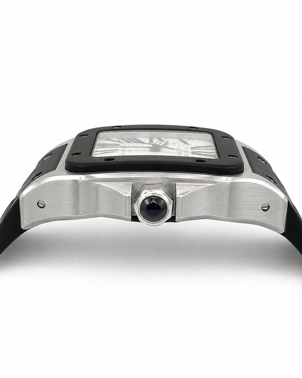 Cartier Santos 100 XL Stainless Steel Rubber-Clad Watch
