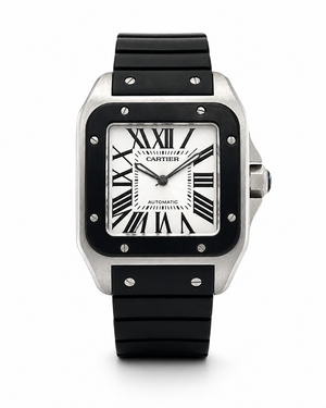 Cartier Santos 100 XL Stainless Steel Rubber-Clad Watch