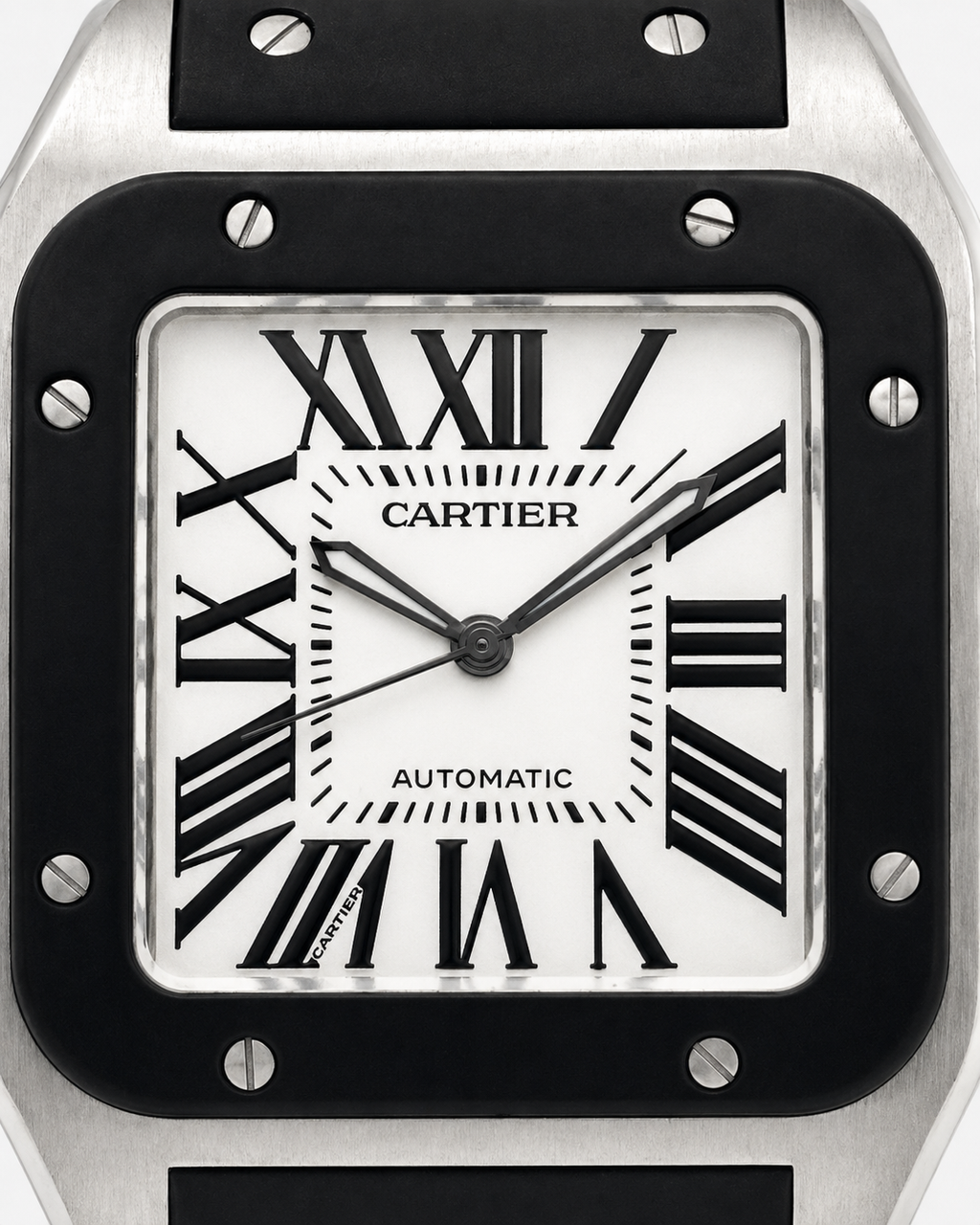Cartier Santos 100 XL Stainless Steel Rubber-Clad Watch