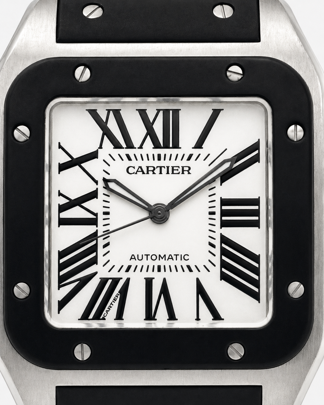 Cartier Santos 100 XL Stainless Steel Rubber-Clad Watch