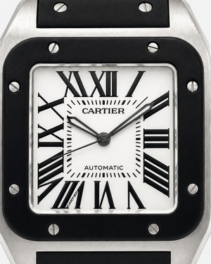 Cartier Santos 100 XL Stainless Steel Rubber-Clad Watch